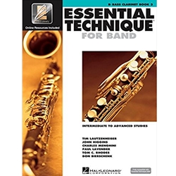 Essential Technique 2000 Bass Clarinet Book 3 w/CD