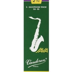Vandoren Java Tenor Saxophone Reeds Strength 2.5 Box of 5