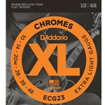 D'Addario Chrome Flat Wound Electric Guitar Strings Extra Light