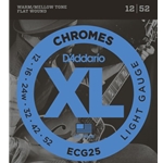 D'Addario Flat Wound Chrome Electric Guitar Strings Light