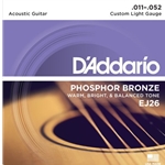 D'Addario Phosphor Bronze Acoustic Guitar Strings Custom Light