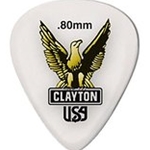 Clayton Acetal Standard Picks 12 Pack .8mm