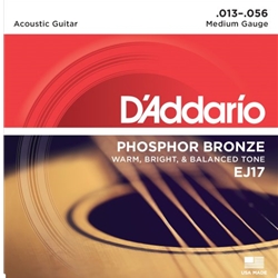 D'Addario Phosphor Bronze Acoustic Guitar Strings Medium