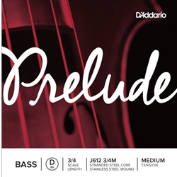 D'Addario Prelude Bass D String, 3/4 Scale, Medium Tension