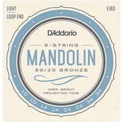 D'Addario Phosphor Bronze 8-String Mandolin Strings Light
