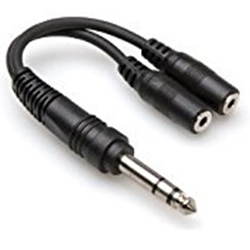Hosa 1/4" Male to Dual 3.5MM Female Y Cable