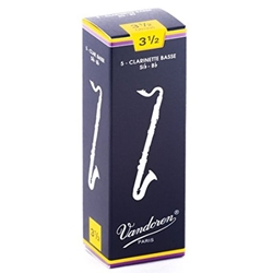 Vandoren Traditional Bass Clarinet Reeds Strength 3.5 Box of 5