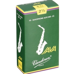 Vandoren Java Alto Saxophone Reeds Strength 2.5 Box of 10